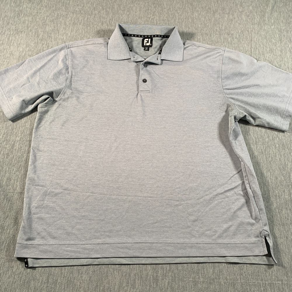 FootJoy Polo Shirt Mens XL Gray Golf Performance Moisture Wicking‎ Stretch